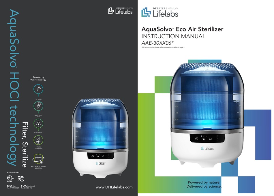 DH LIFELABS AQUASOLVO AAE30 06 SERIES INSTRUCTION MANUAL Pdf Download