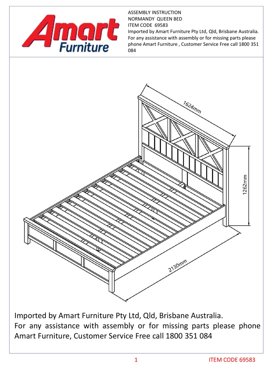 AMART FURNITURE NORMANDY 69583 ASSEMBLY INSTRUCTION MANUAL Pdf Download ManualsLib