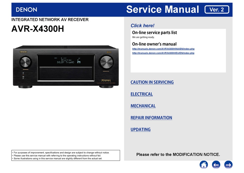 DENON AVRX4300H SERVICE MANUAL Pdf Download ManualsLib