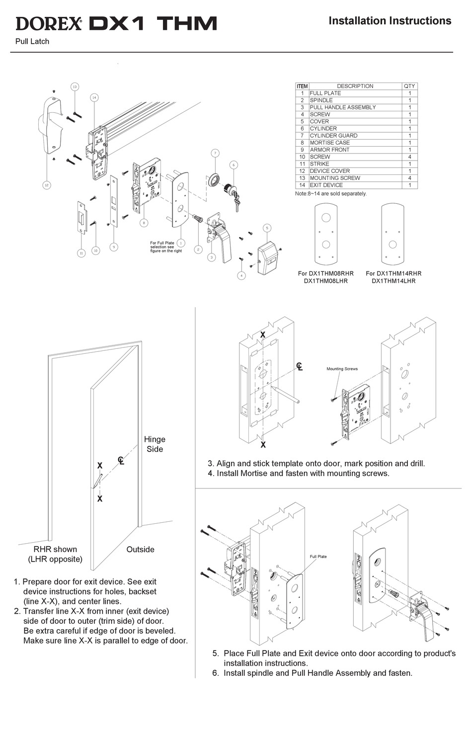 DOREX DX1 THM INSTALLATION INSTRUCTIONS Pdf Download ManualsLib