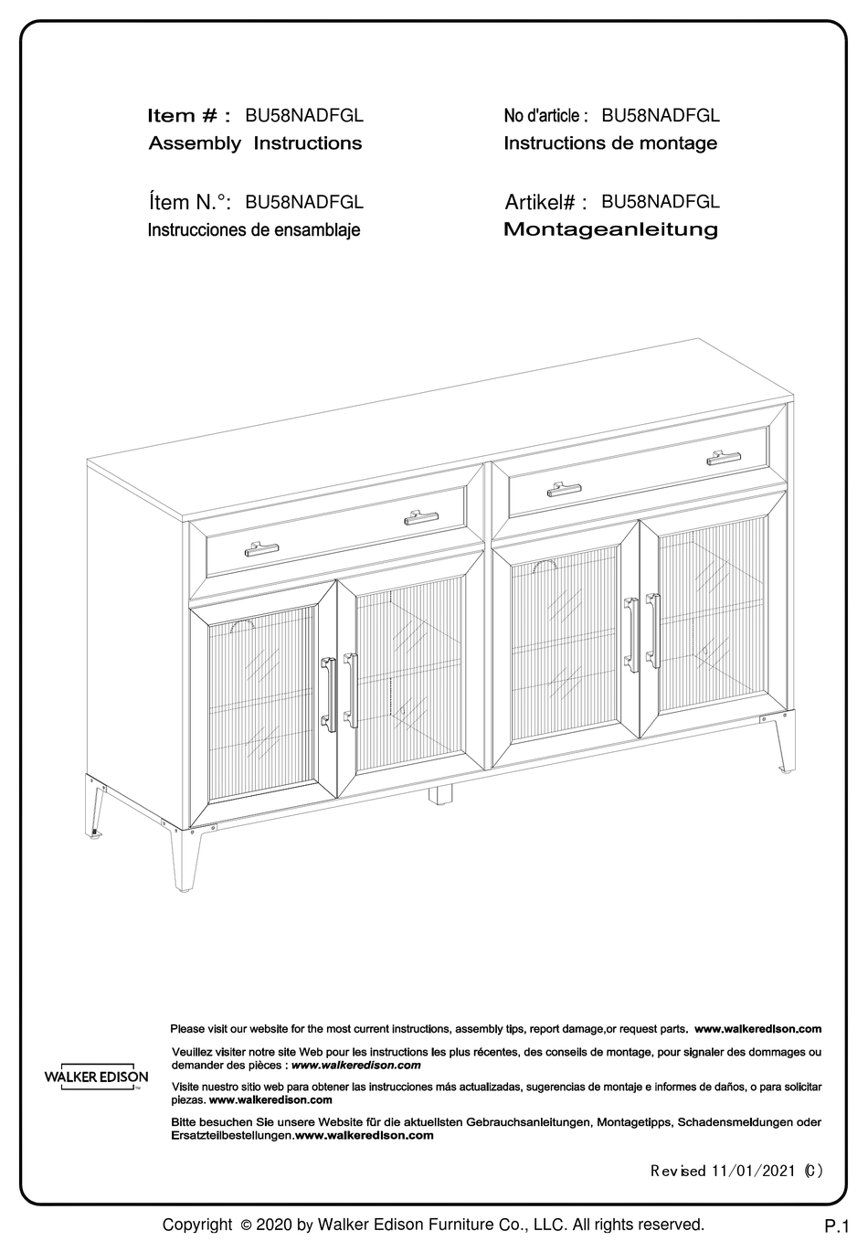 WALKER EDISON BU58NADFGL INSTRUCTIONS MANUAL Pdf Download ManualsLib