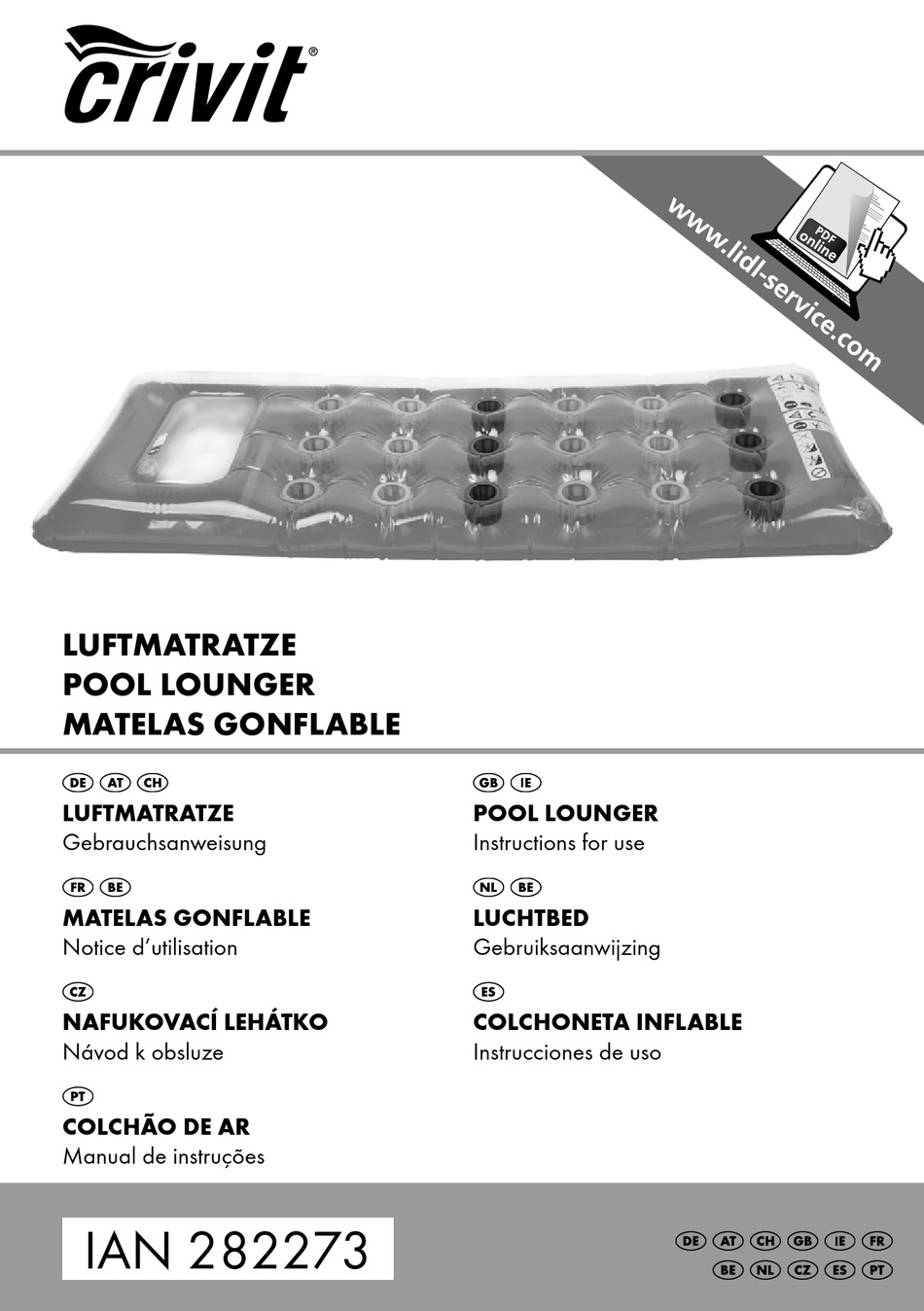 CRIVIT 282273 INSTRUCTIONS FOR USE MANUAL Pdf Download ManualsLib