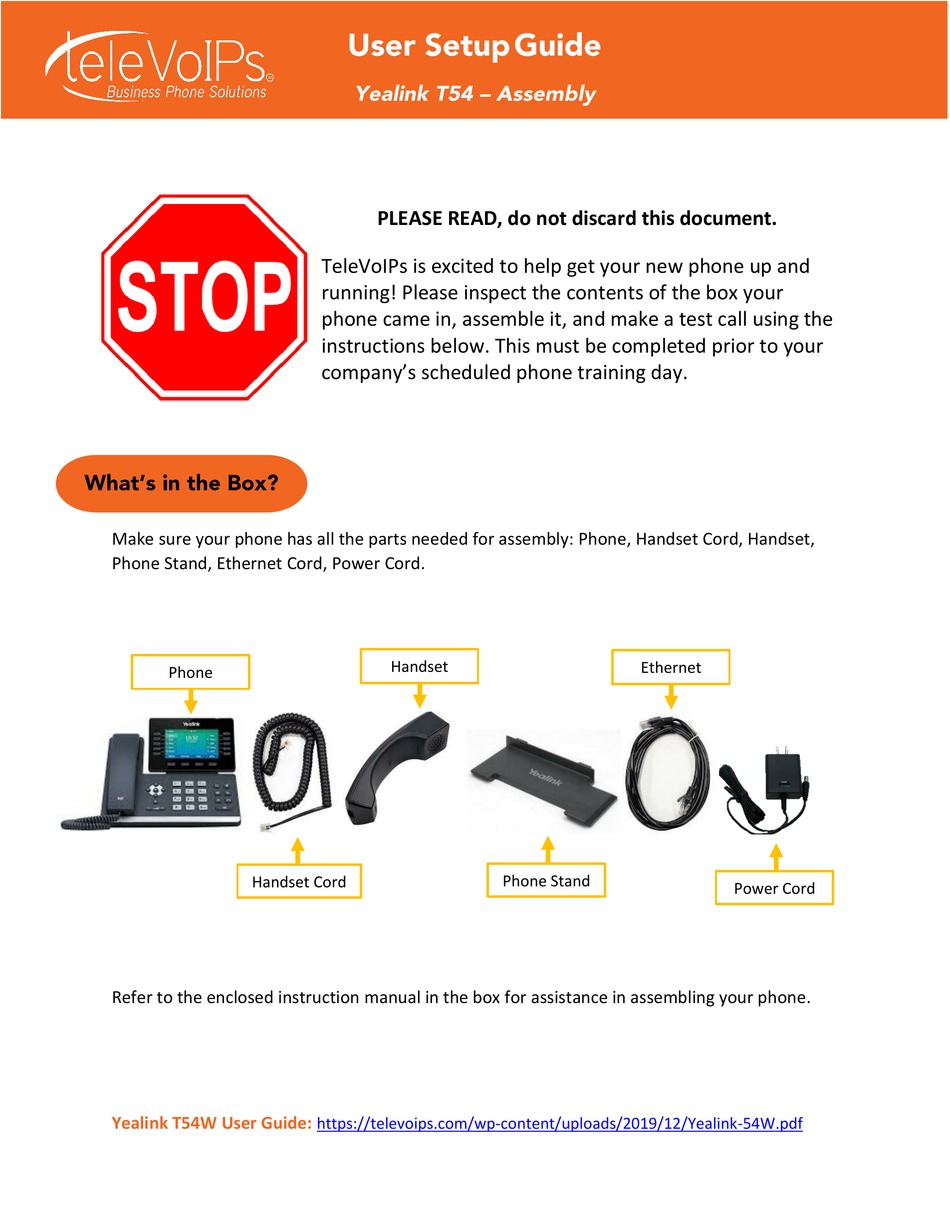 YEALINK T54 USER'S SETUP MANUAL Pdf Download ManualsLib