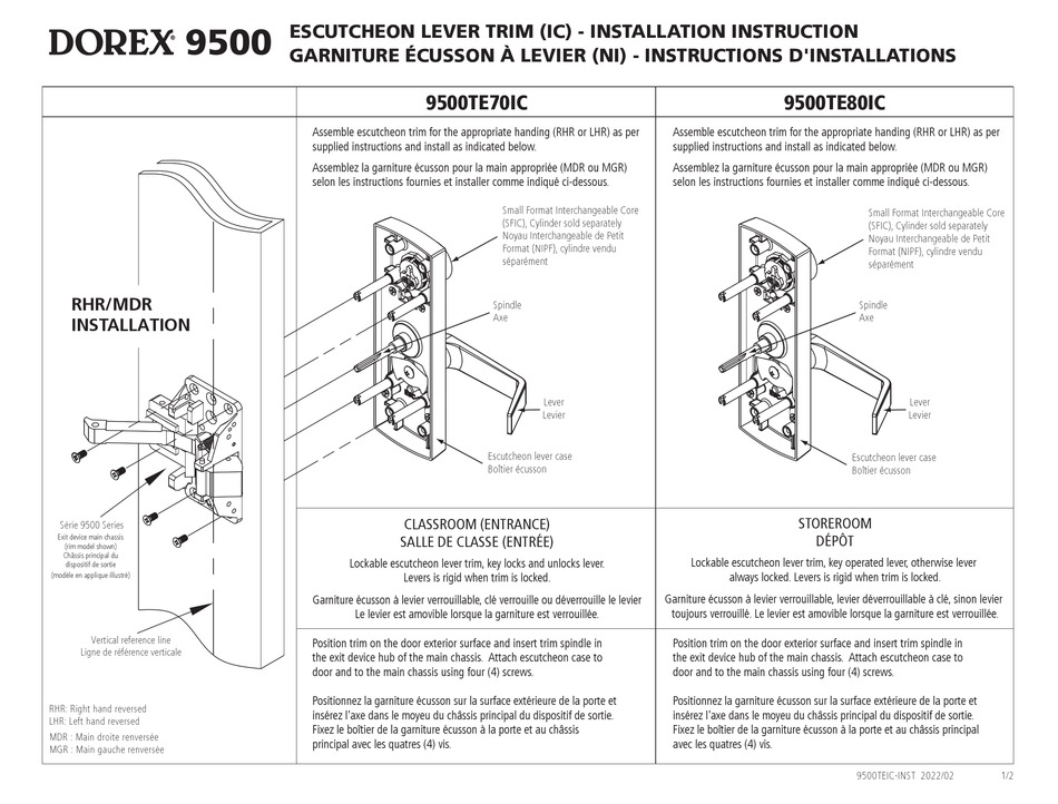 DOREX 9500TE70IC INSTALLATION INSTRUCTIONS Pdf Download ManualsLib