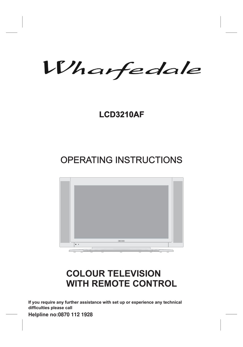 wharfedale-pro-lcd3210af-operating-instructions-manual-pdf-download