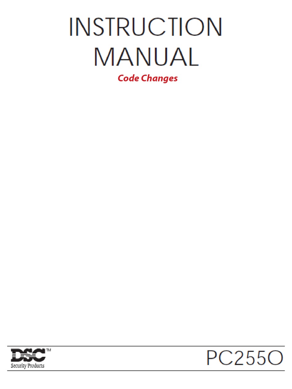 DSC PC2550 INSTRUCTION MANUAL Pdf Download ManualsLib