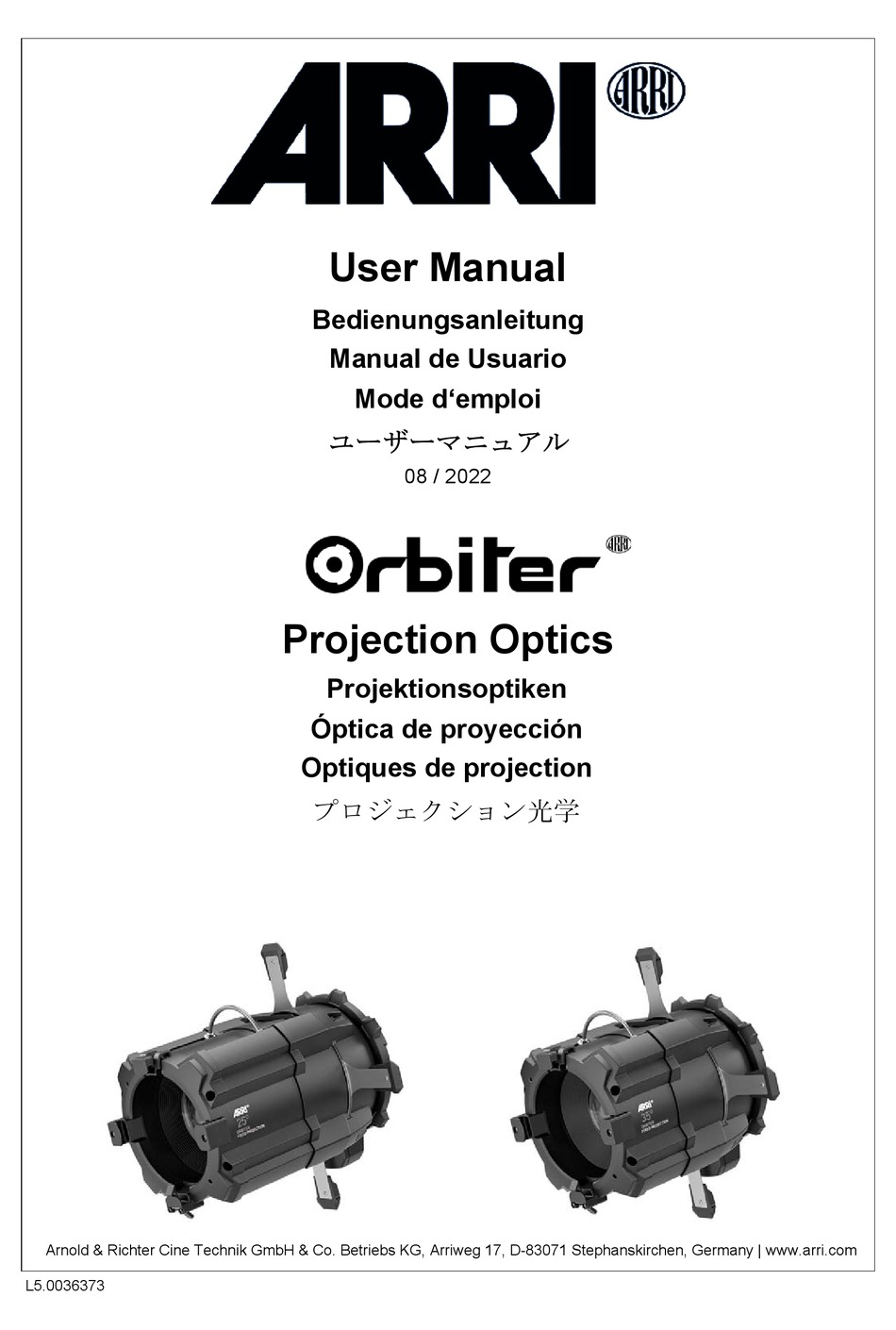 ARRI L2.0033549 USER MANUAL Pdf Download ManualsLib