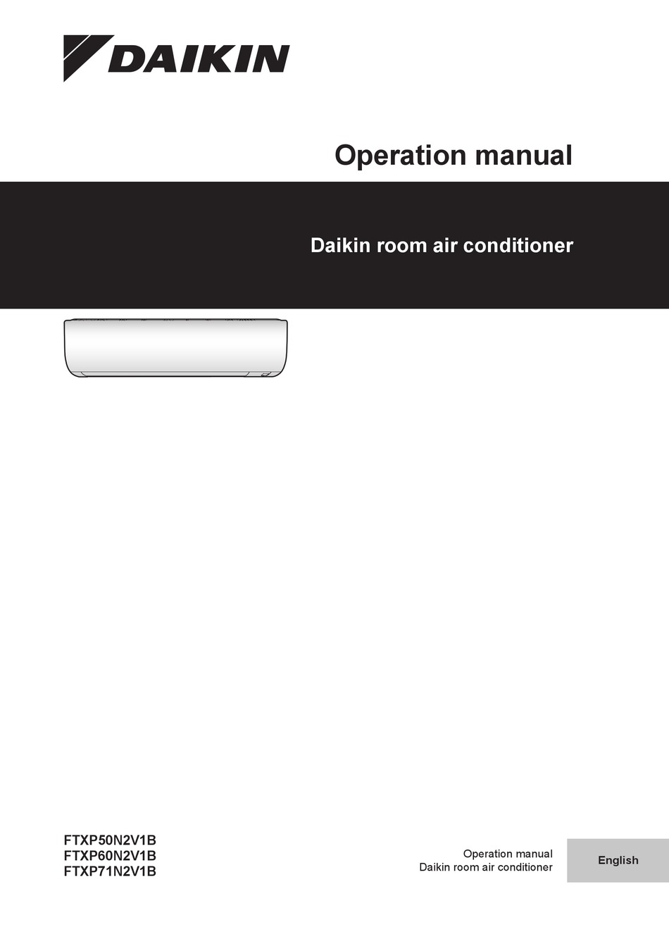 DAIKIN FTXP50N2V1B OPERATION MANUAL Pdf Download ManualsLib
