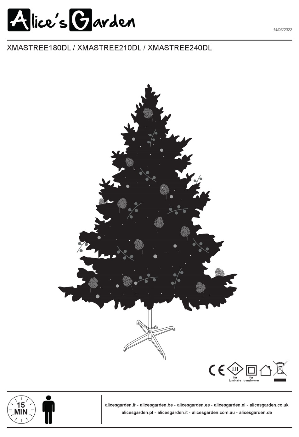 ALICE'S GARDEN XMASTREE180DL MANUAL Pdf Download ManualsLib