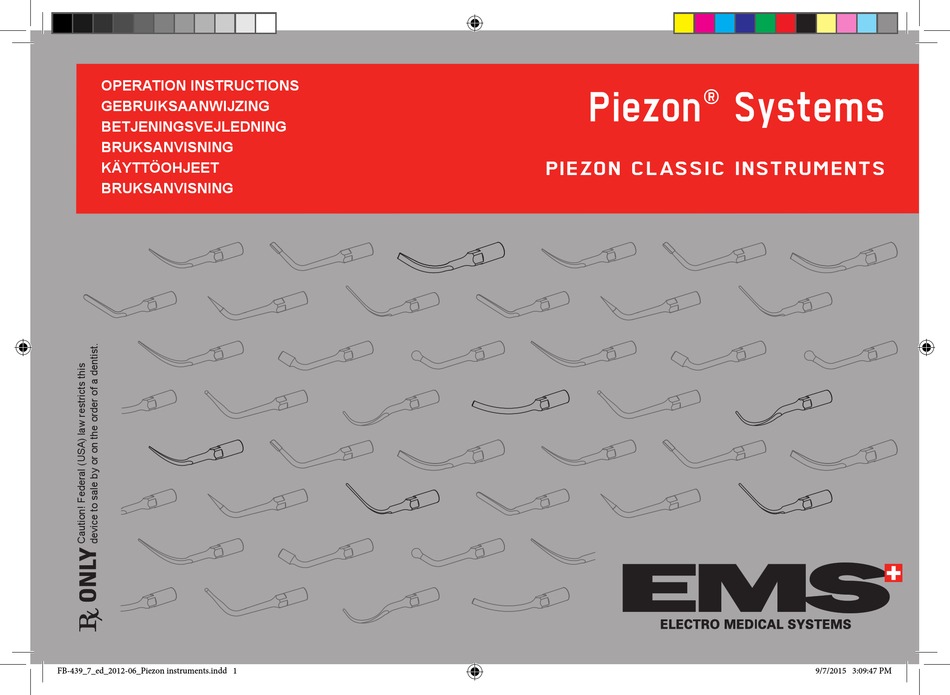 EMS PIEZON OPERATION INSTRUCTIONS MANUAL Pdf Download ManualsLib