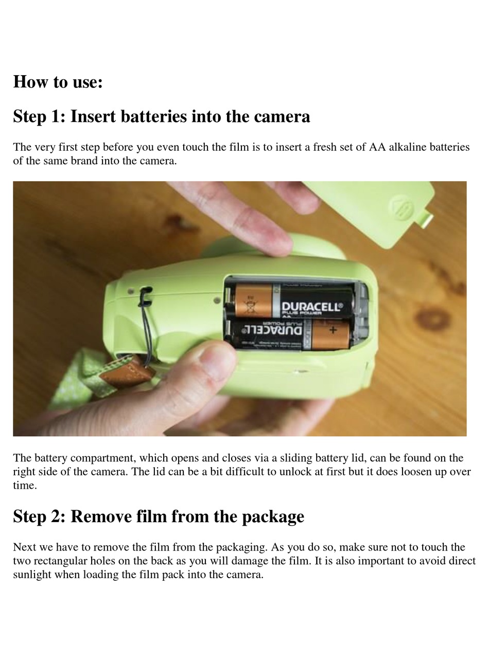 INSTAX MINI 9 HOW TO USE MANUAL Pdf Download ManualsLib