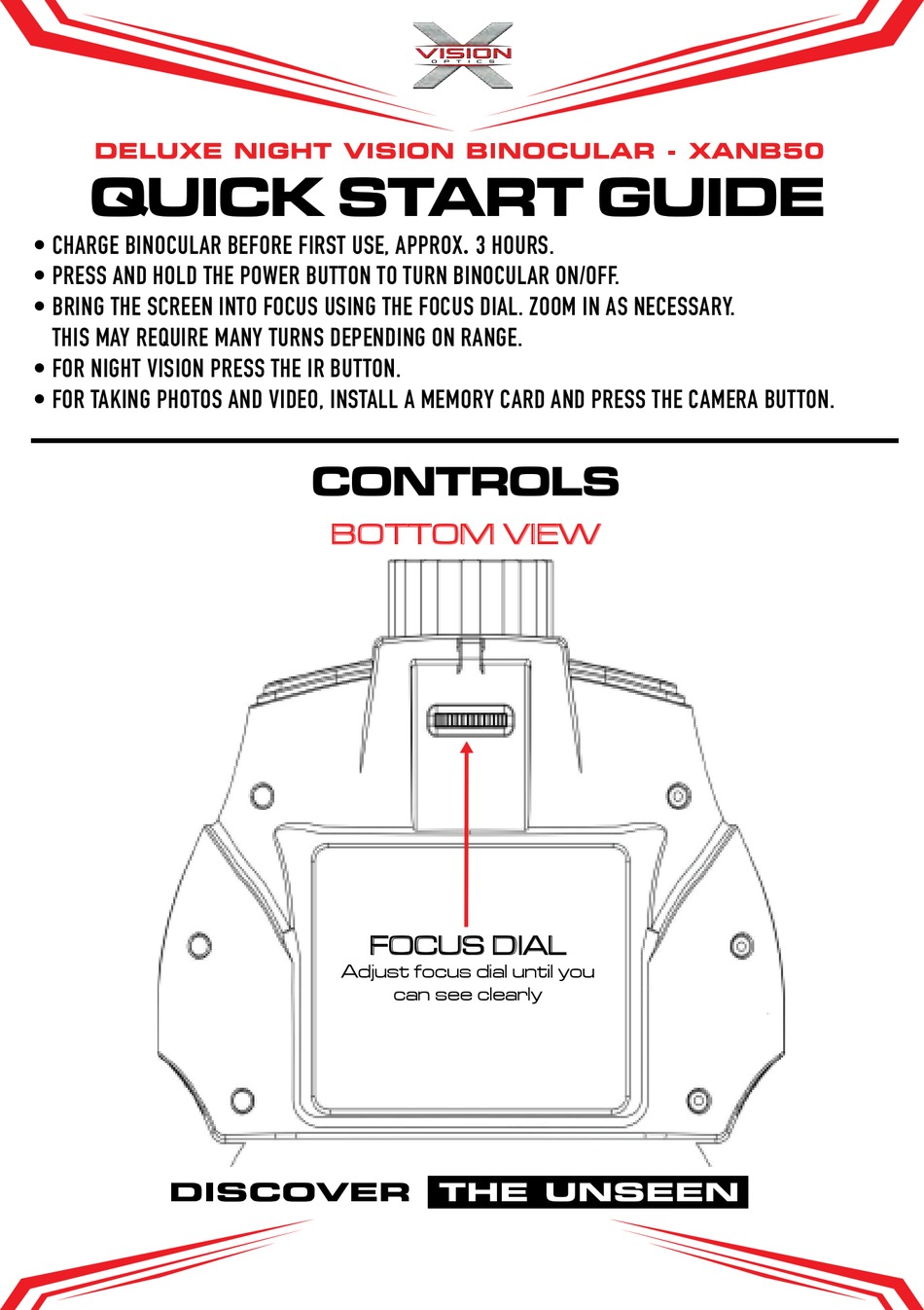 XVISION OPTICS XANB50 QUICK START MANUAL Pdf Download ManualsLib