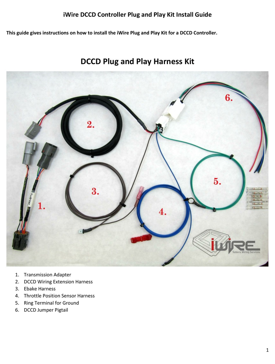 IWIRE DCCD PLUG AND PLAY HARNESS KIT INSTALL MANUAL Pdf Download ManualsLib