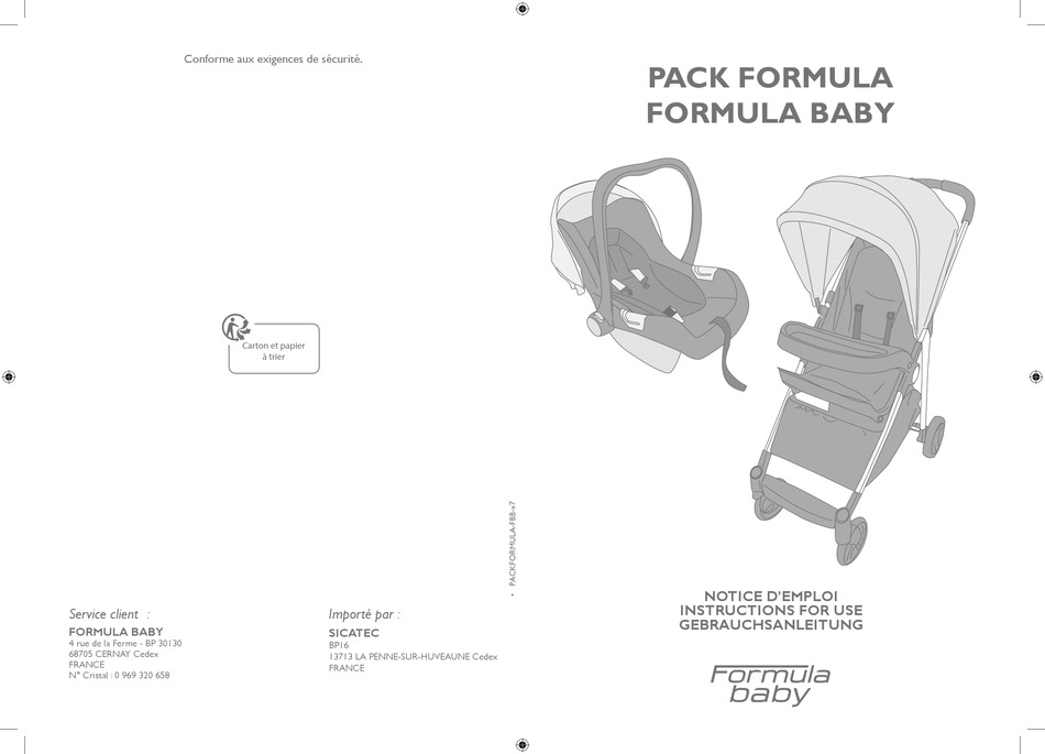 FORMULA BABY PACK FORMULA INSTRUCTIONS FOR USE MANUAL Pdf Download ...