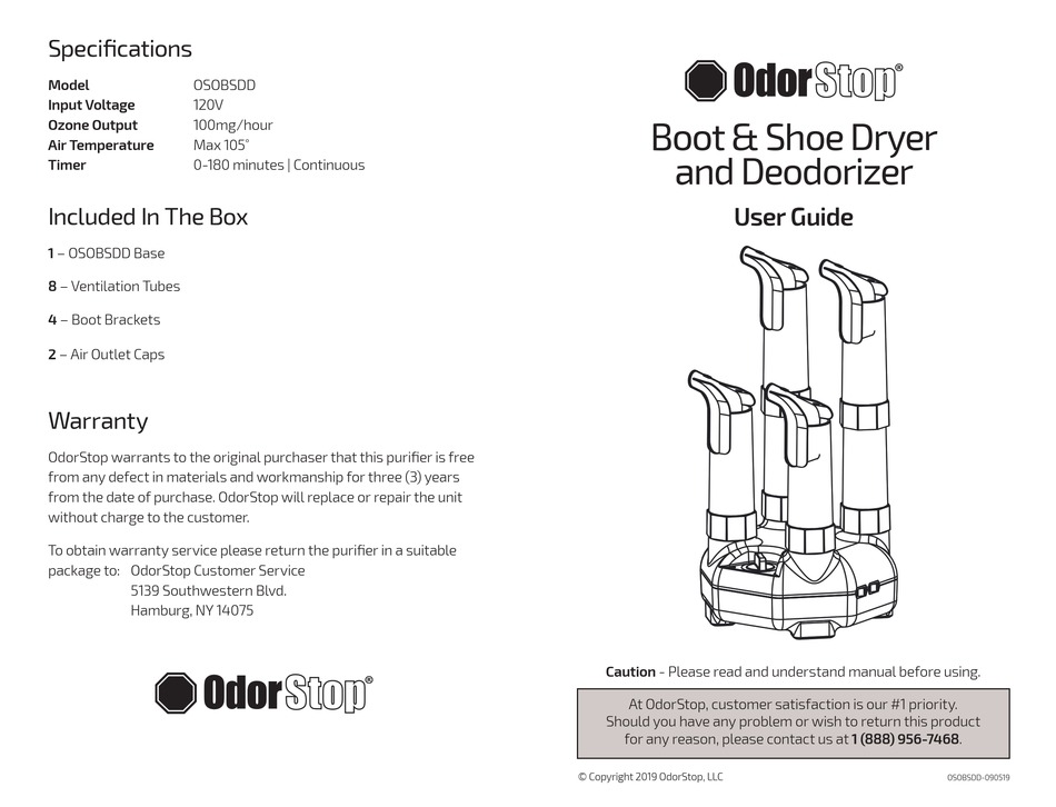 ODORSTOP OSOBSDD USER MANUAL Pdf Download ManualsLib