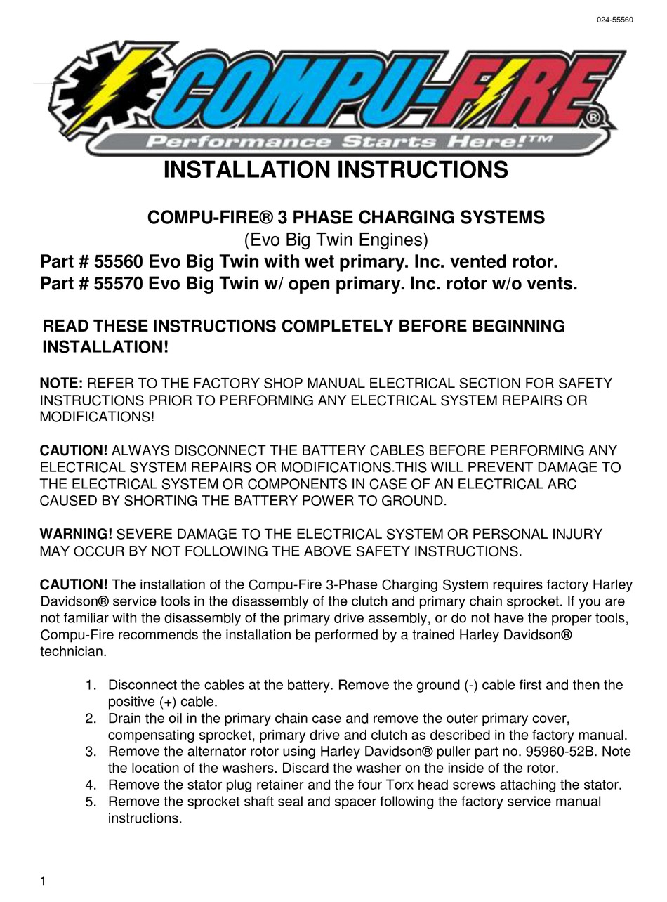 COMPUFIRE 55560 INSTALLATION INSTRUCTIONS Pdf Download ManualsLib