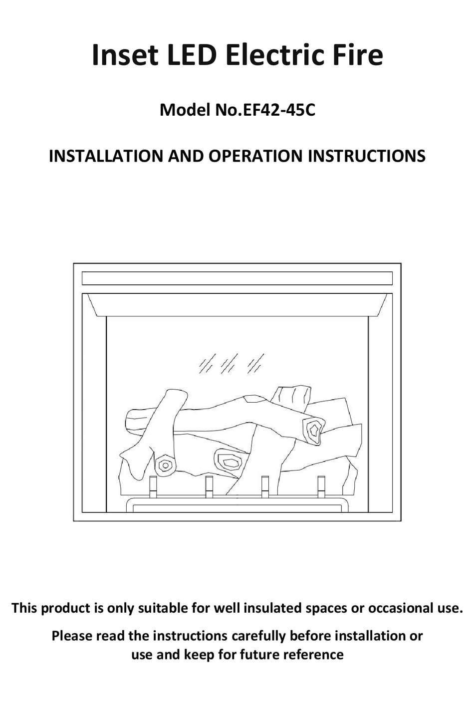SIELINE EF42C INSTALLATION AND OPERATION INSTRUCTIONS MANUAL Pdf