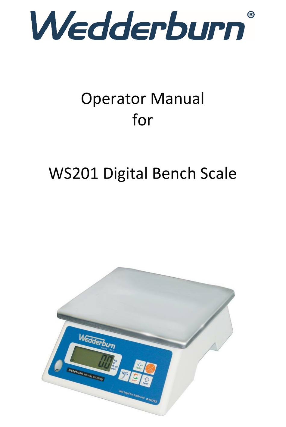 WEDDERBURN WS201 OPERATOR'S MANUAL Pdf Download | ManualsLib