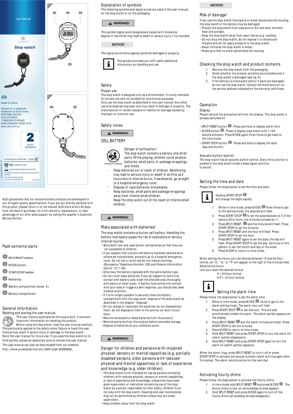 ALDI SEMPRE AA7SW5A USER MANUAL Pdf Download ManualsLib