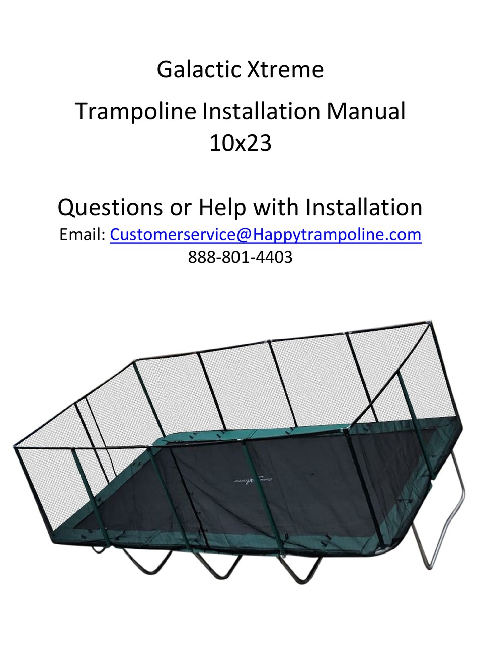 HAPPY TRAMPOLINE GALACTIC XTREME INSTALLATION MANUAL Pdf Download