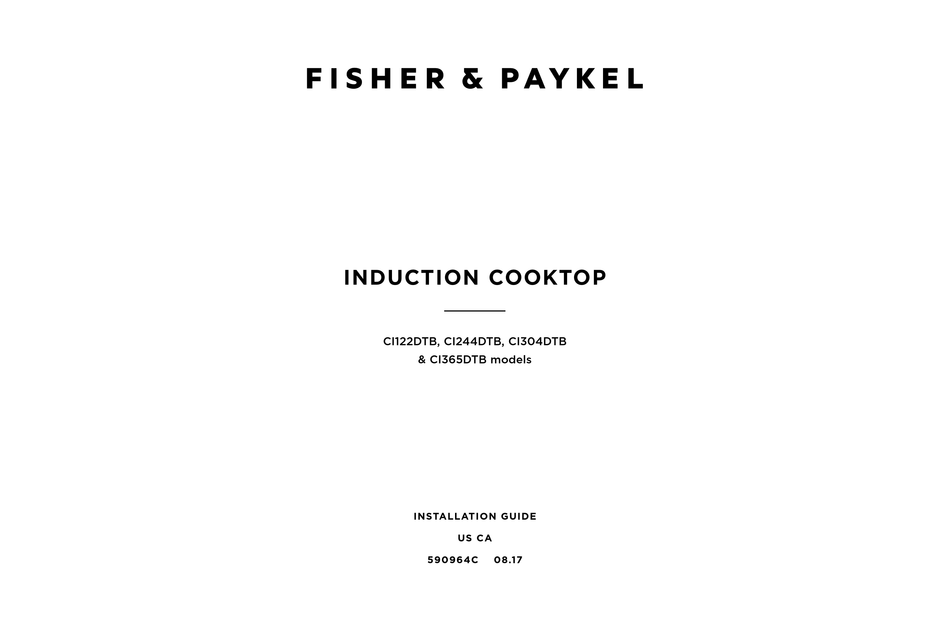 FISHER & PAYKEL CI304DTB INSTALLATION MANUAL Pdf Download ManualsLib
