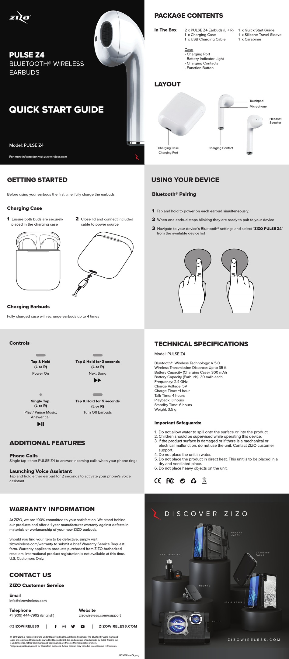 ZIZO PULSE Z4 QUICK START MANUAL Pdf Download ManualsLib