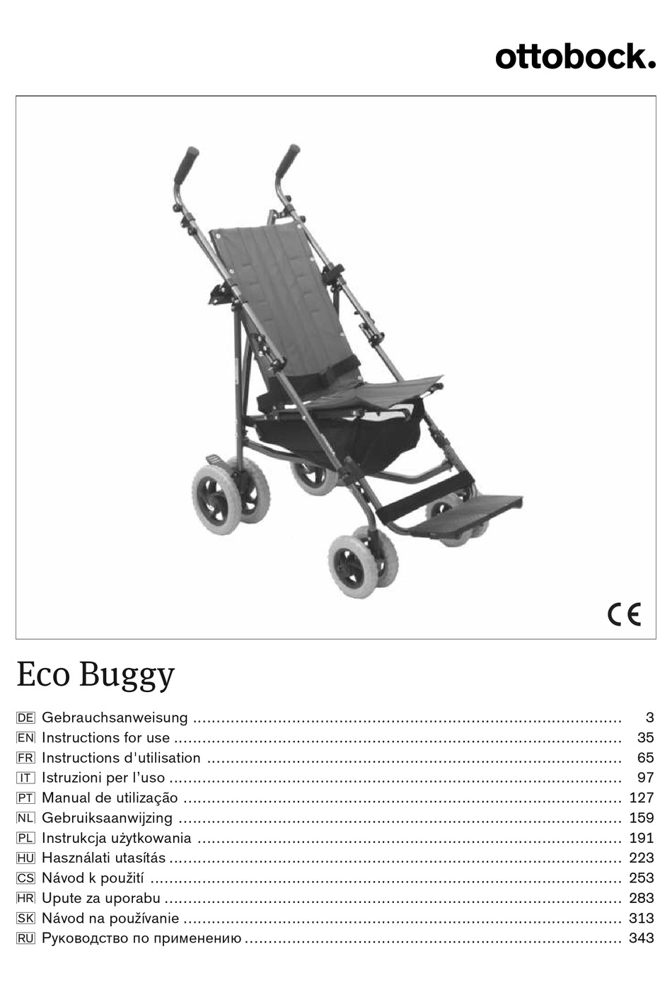 OTTO BOCK ECO BUGGY INSTRUCTIONS FOR USE MANUAL Pdf Download | ManualsLib