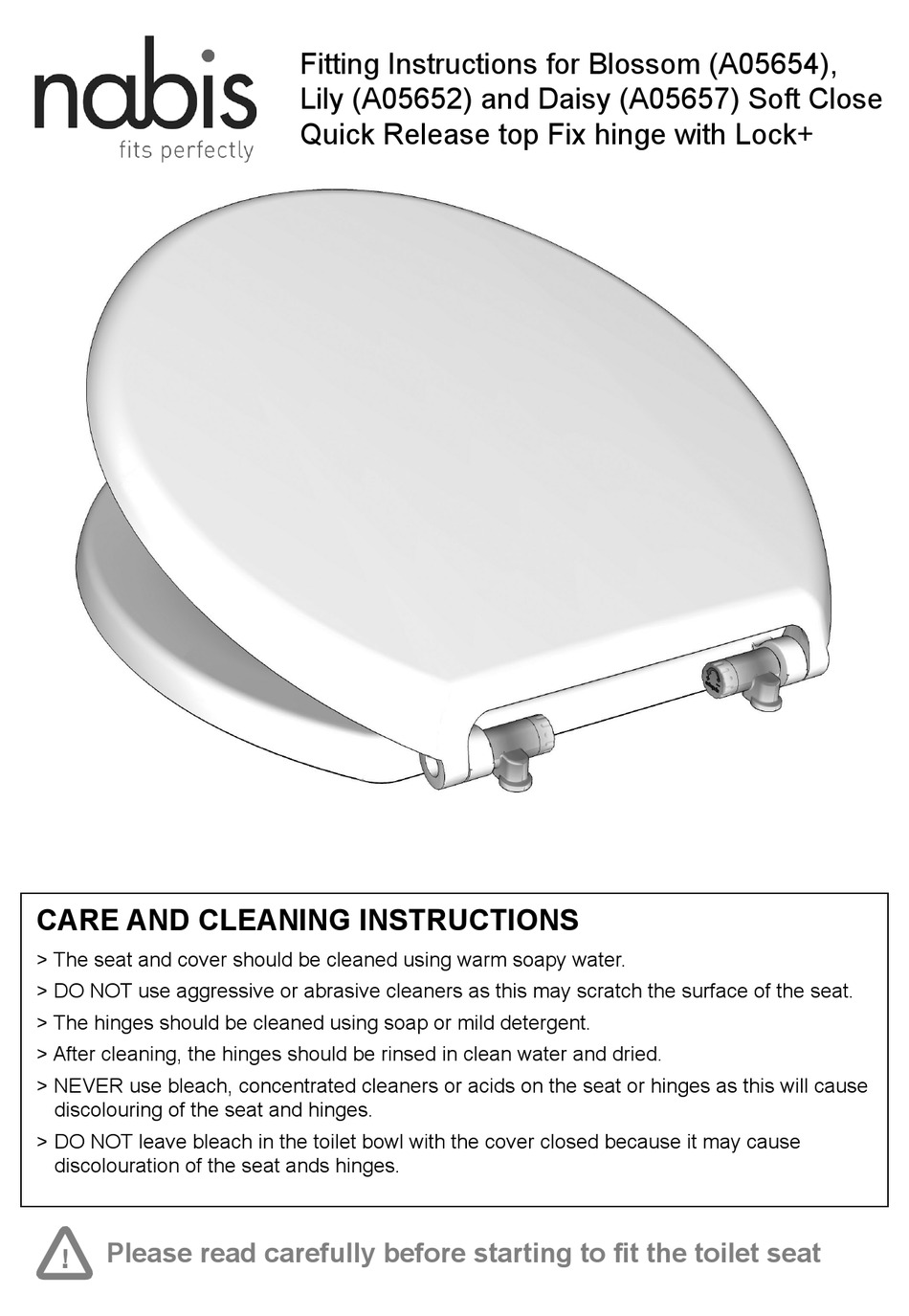 NABIS BLOSSOM FITTING INSTRUCTIONS Pdf Download ManualsLib