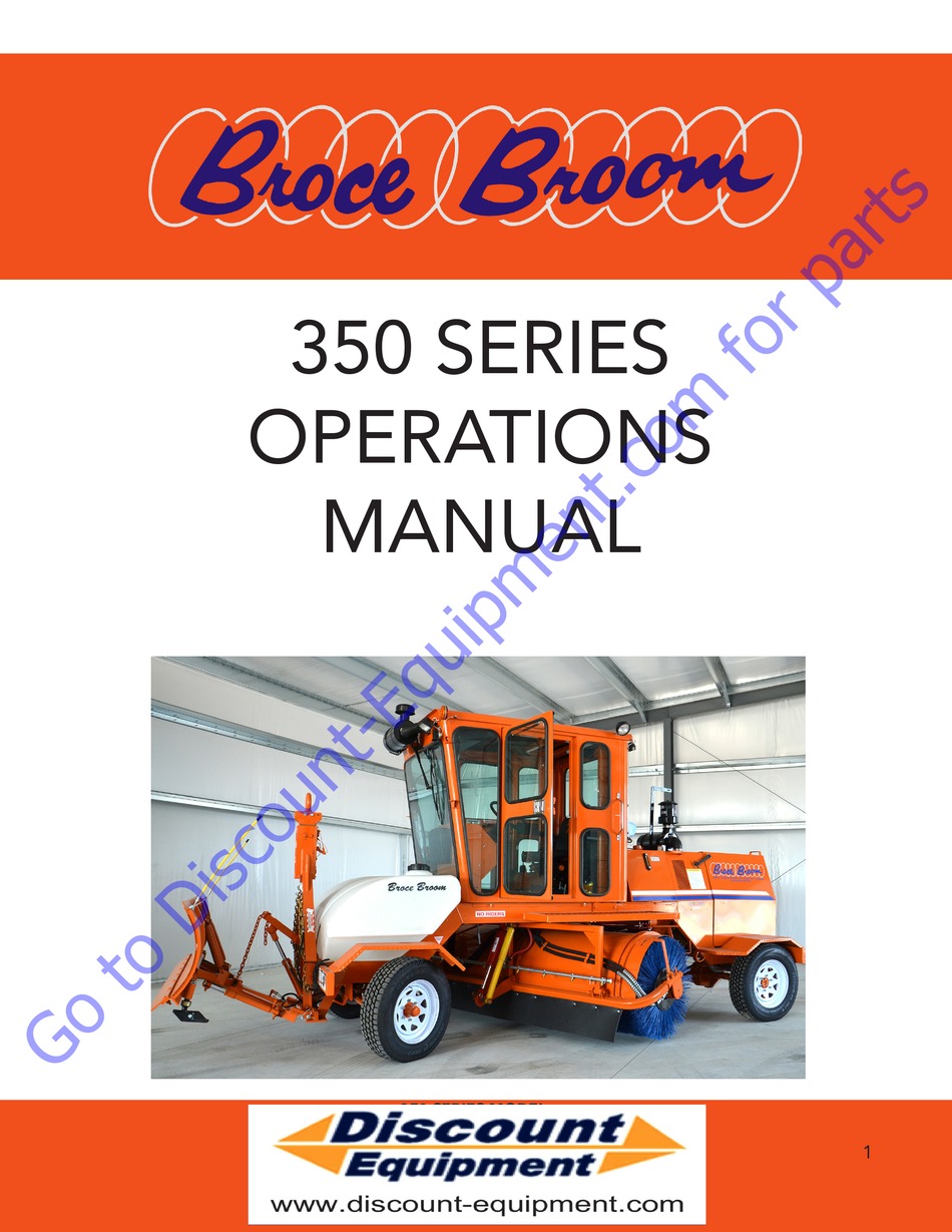 BROCE BROOM 350 SERIES OPERATION MANUAL Pdf Download ManualsLib