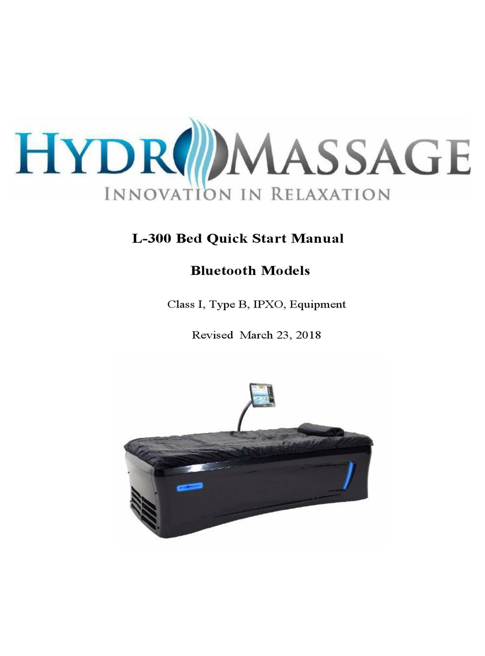 HYDROMASSAGE L300 BED QUICK START MANUAL Pdf Download ManualsLib