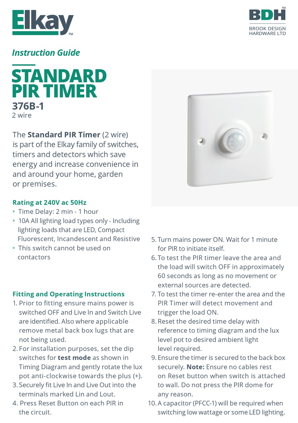 BDH ELKAY 376B1 INSTRUCTION MANUAL Pdf Download ManualsLib