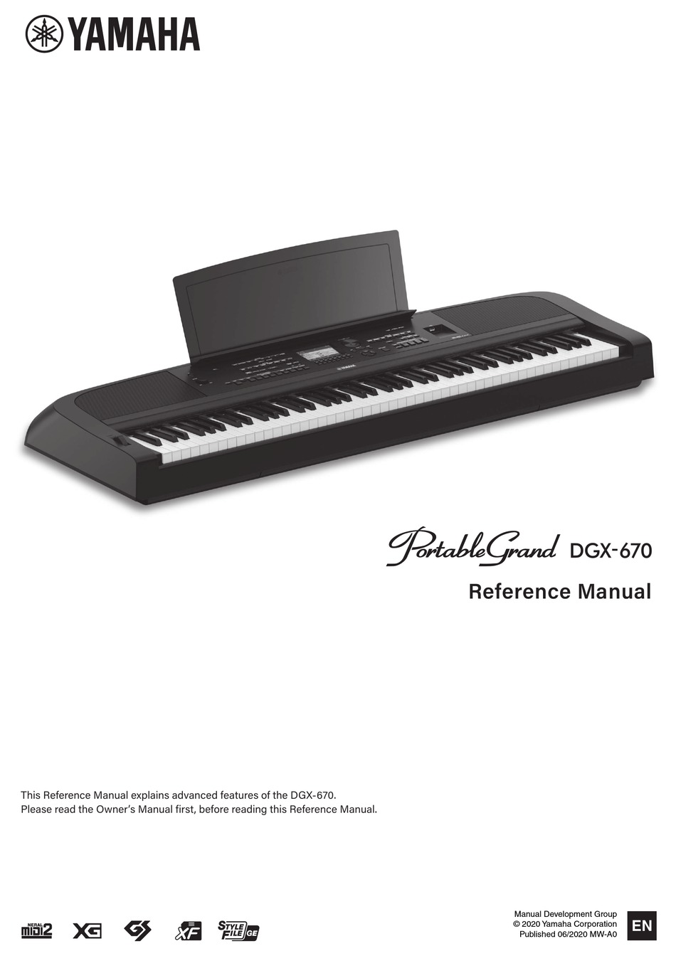 YAMAHA DGX670 REFERENCE MANUAL Pdf Download ManualsLib