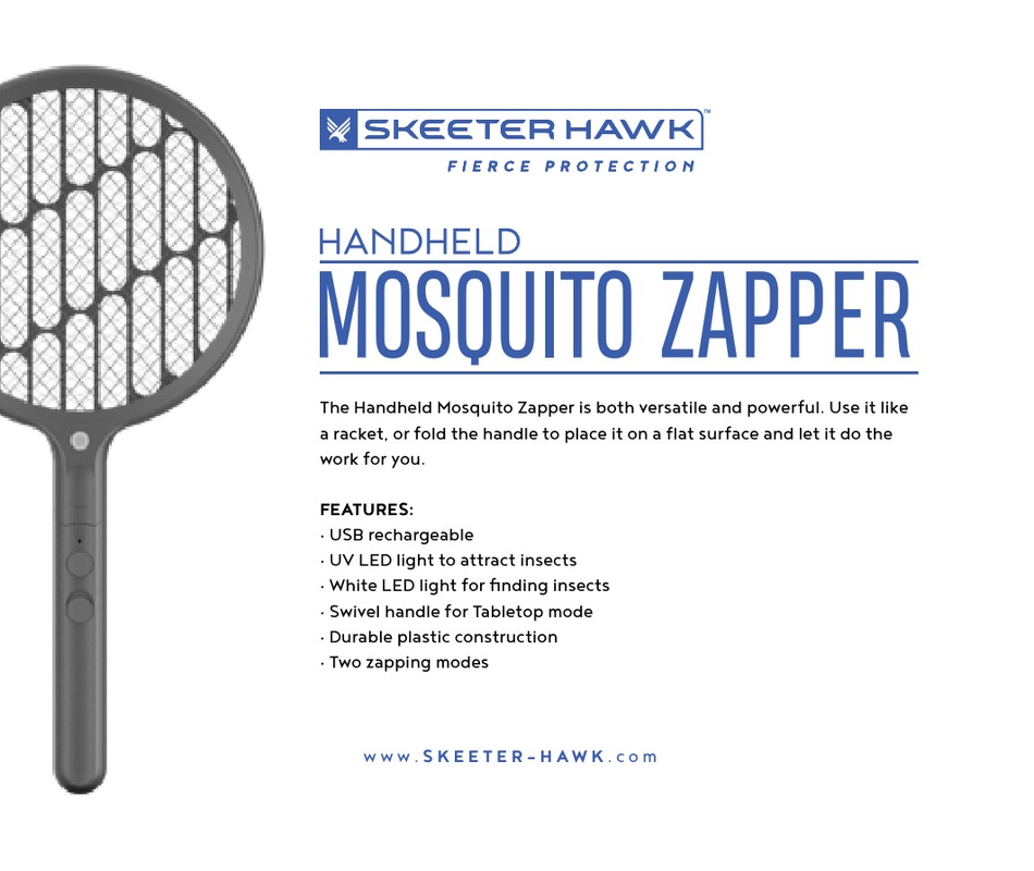 SKEETER HAWK HANDHELD MOSQUITO ZAPPER QUICK START MANUAL Pdf Download