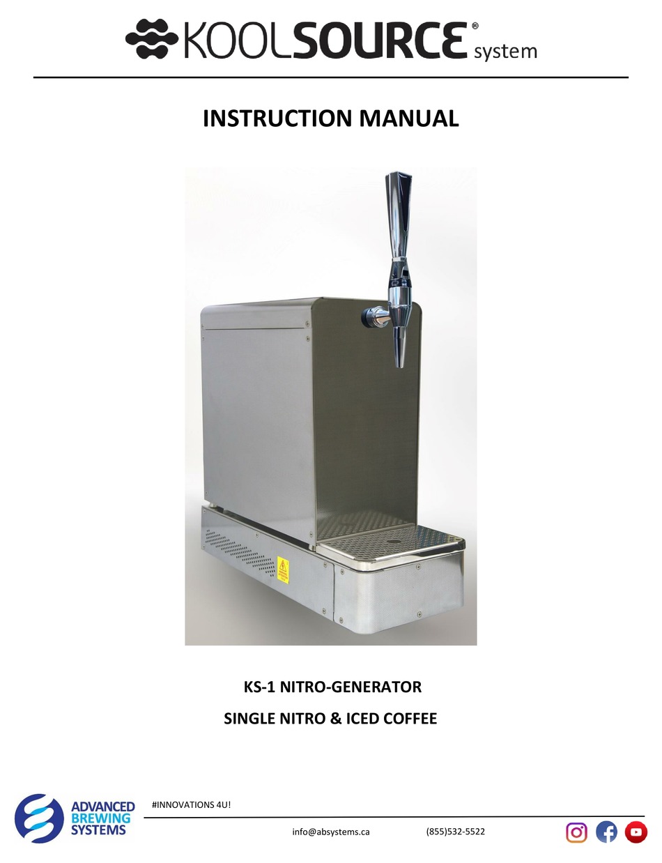 ADVANCED BREWING SYSTEMS KOOLSOURCE KS1 INSTRUCTION MANUAL Pdf