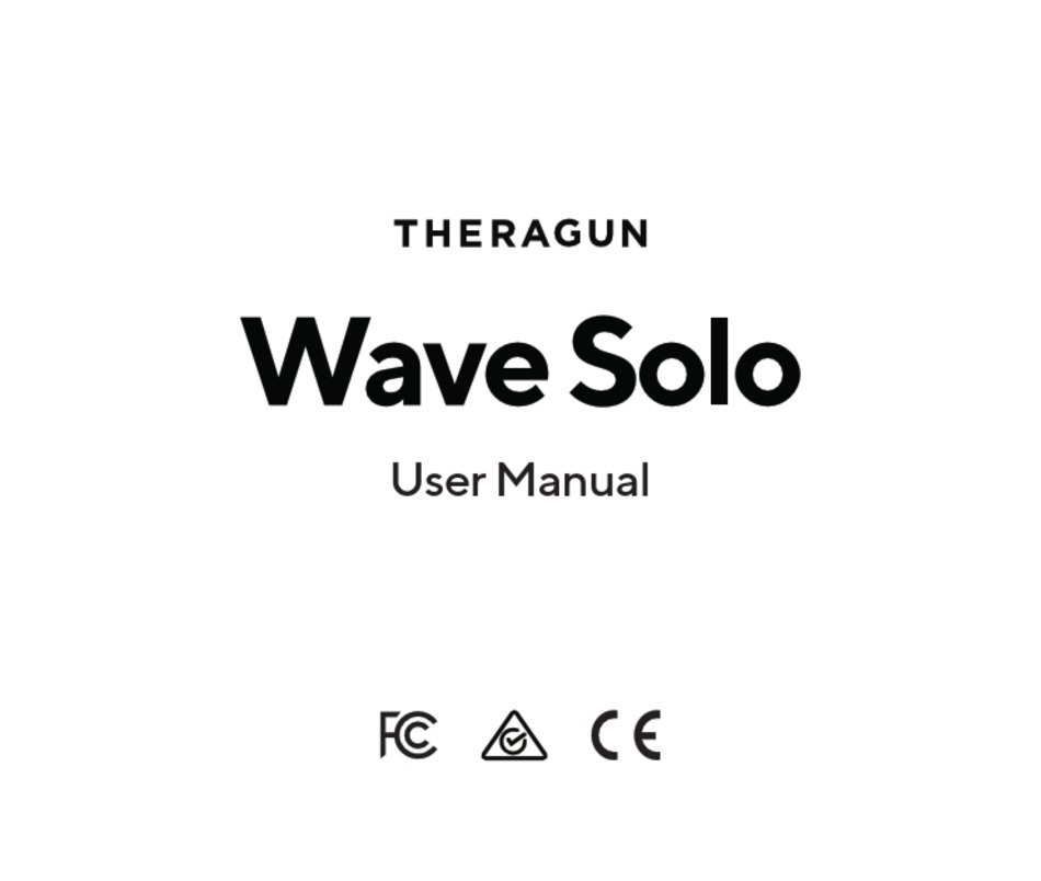 THERABODY THERAGUN WAVE SOLO USER MANUAL Pdf Download ManualsLib