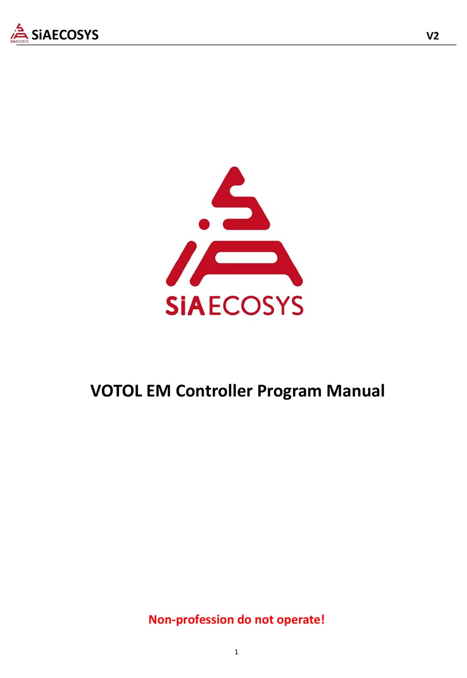 Siaecosys Votol Em Program Manual Pdf Download Manualslib