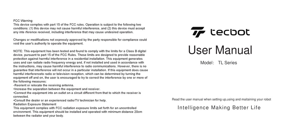 TECBOT TL SERIES USER MANUAL Pdf Download | ManualsLib