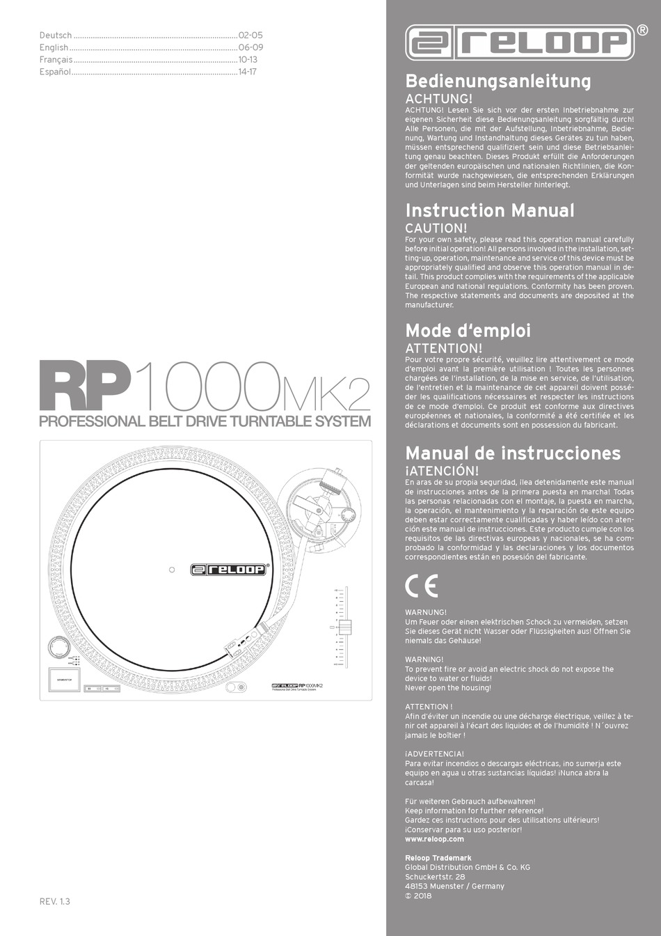 RELOOP RP1000 MK2 INSTRUCTION MANUAL Pdf Download ManualsLib