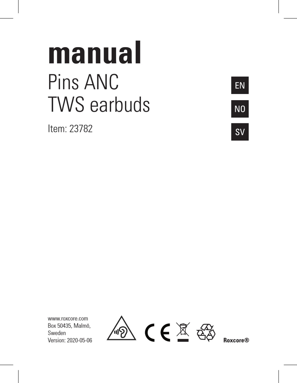 ROXCORE PINS ANC MANUAL Pdf Download ManualsLib