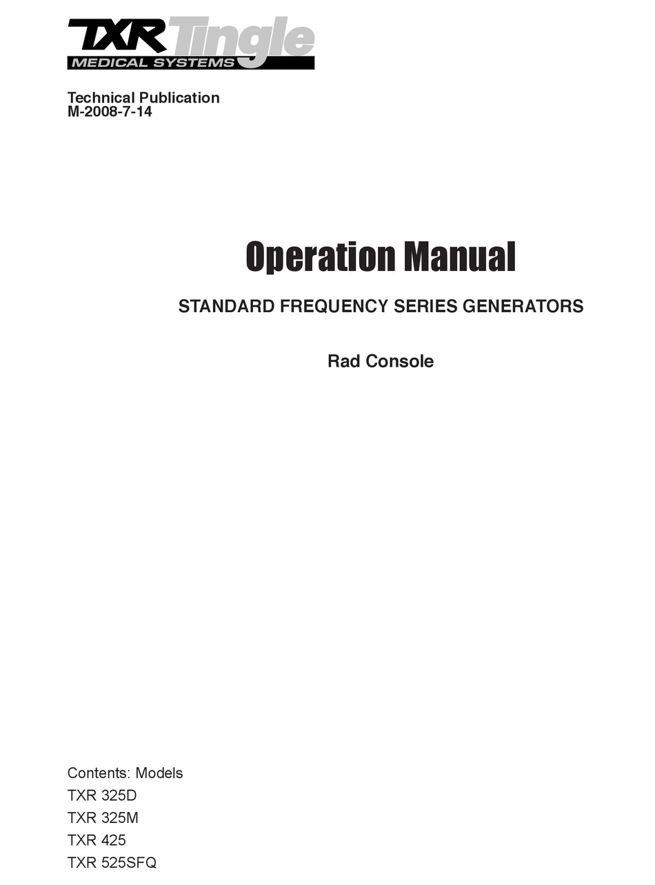 Txr 325d Operation Manual Pdf Download 