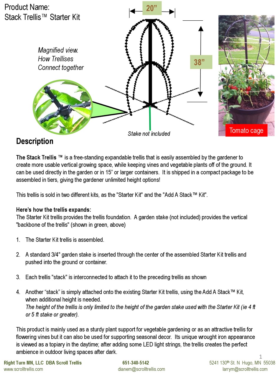 SCROLL TRELLIS STACK TRELLIS MANUAL Pdf Download ManualsLib