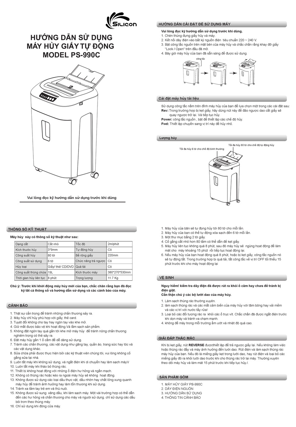 SILICON PS990C INSTRUCTION MANUAL Pdf Download ManualsLib