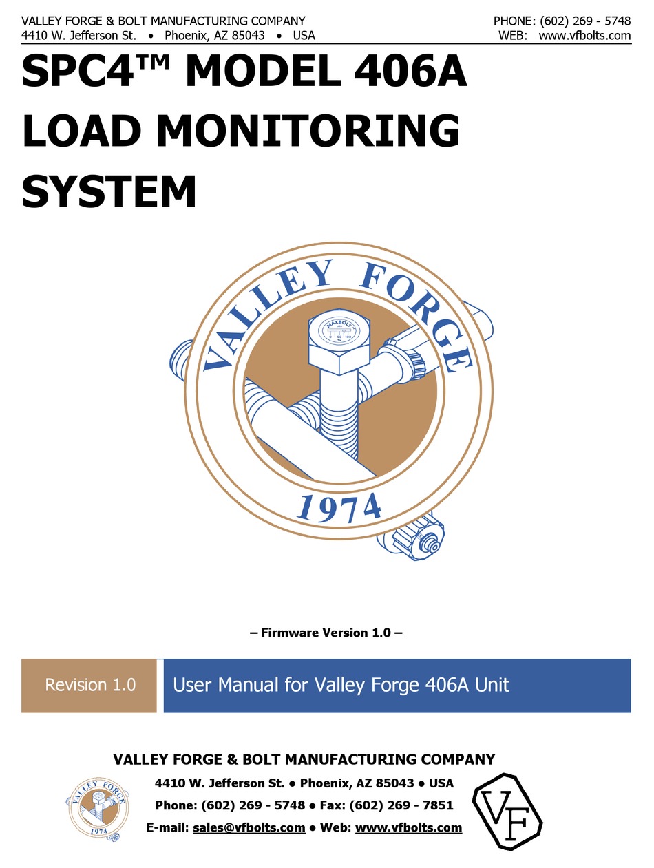 VALLEY & BOLT SPC4 406A USER MANUAL Pdf Download ManualsLib