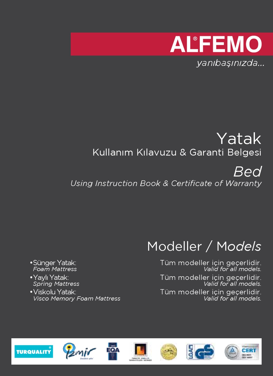 ALFEMO FOAM MATTRESS INSTRUCTION BOOK Pdf Download ManualsLib