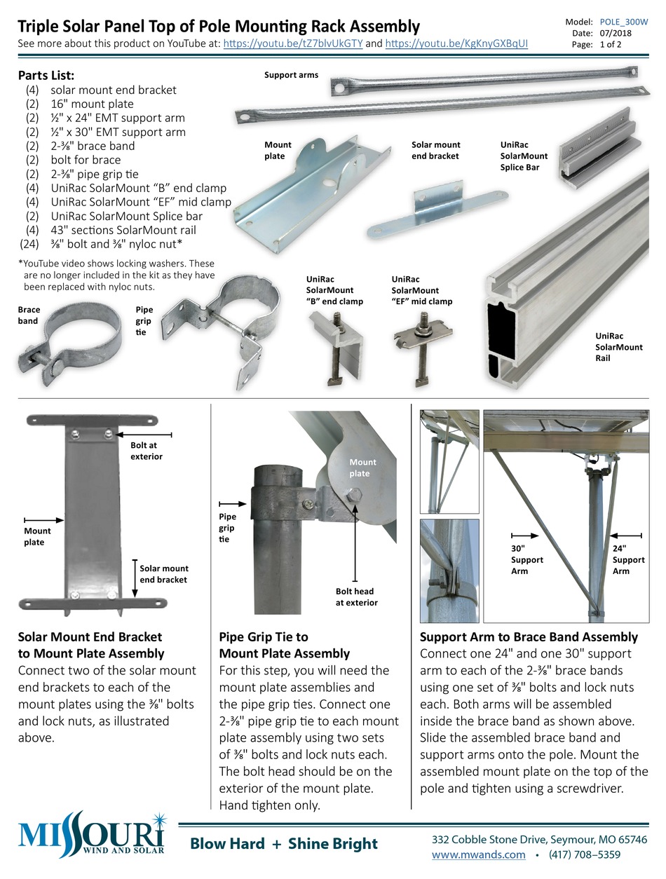 MISSOURI WIND AND SOLAR POLE 300W QUICK START MANUAL Pdf Download ...