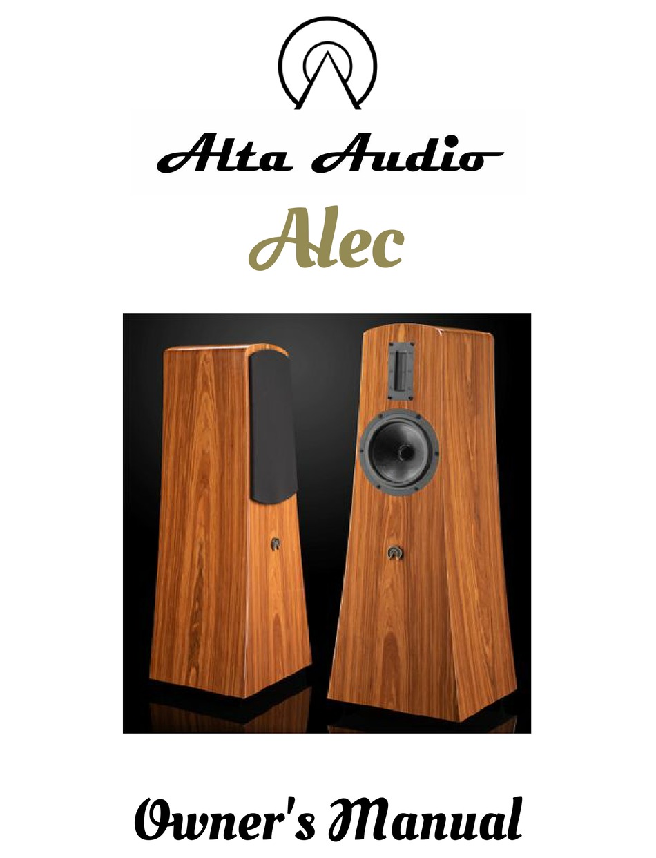 ALTA AUDIO ALEC OWNER'S MANUAL Pdf Download ManualsLib