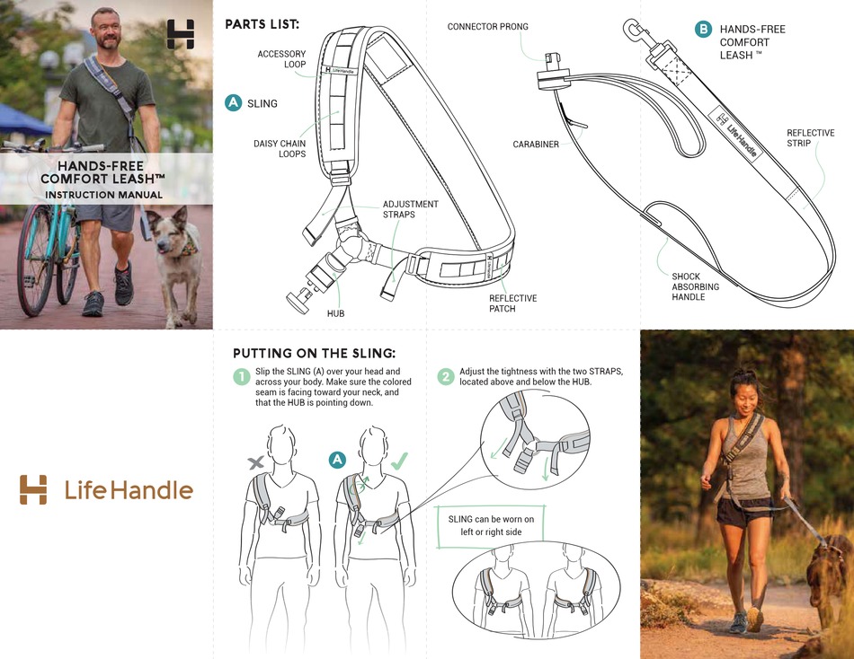 LIFE HANDLE HANDSFREE COMFORT LEASH INSTRUCTION MANUAL Pdf Download