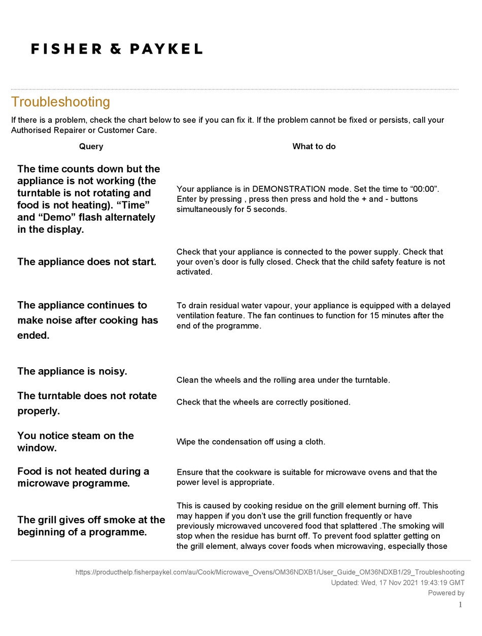 fisher-paykel-om36ndxb1-troubleshooting-pdf-download-manualslib