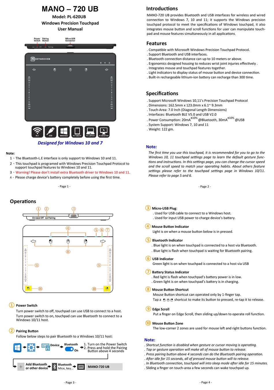 KEYMECHER MANO-720 UB USER MANUAL Pdf Download | ManualsLib