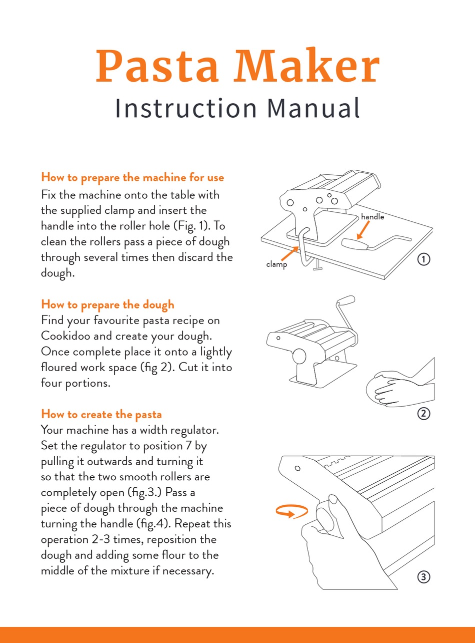 THEMIX SHOP PASTA MAKER INSTRUCTION MANUAL Pdf Download ManualsLib